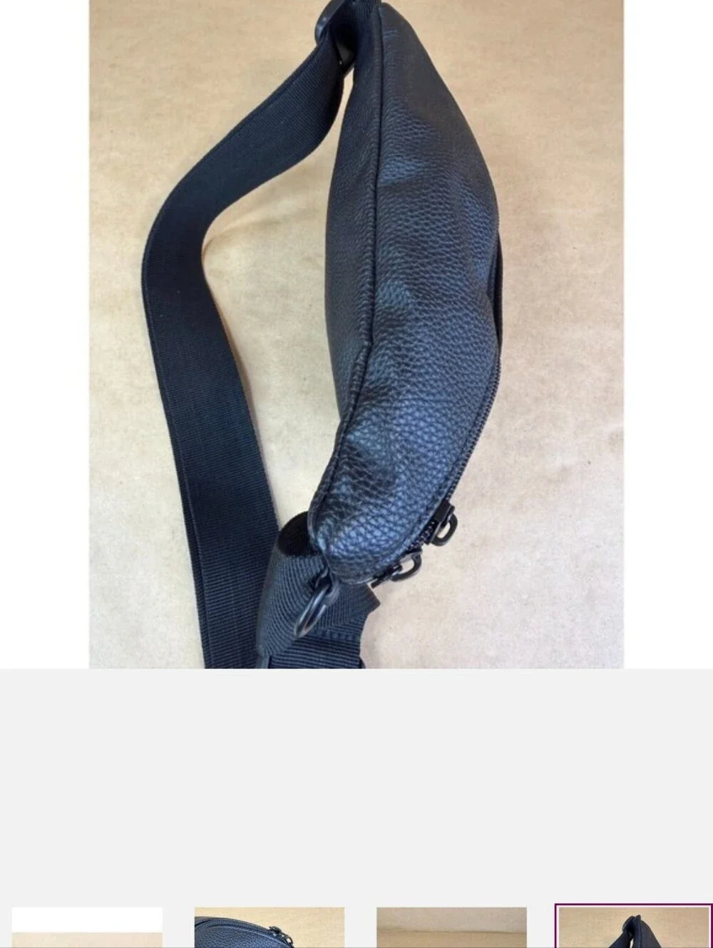Limited Edition PANDORA Black Faux Leather Belt Bag Crossbody Fanny Pack